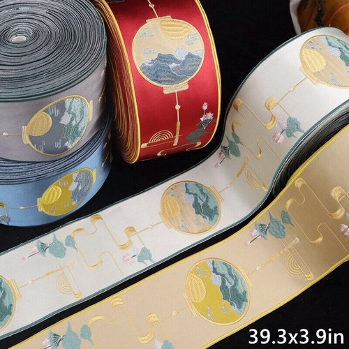 Chinese Embroidered Webbing Tape Trimming Ribbon for DIY Sewing Hanfu Clothing - Picture 3 of 32