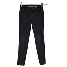 Cat  Jack Girl's Skinny Jeans Size 6X Adjustable Waist Stretch Black Denim