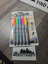 Sharpie Neon Permanent Markers Assorted 5/Pack 1860443