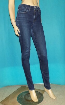 Jean Skinny Taille Haute Délavé – Taille 36 – Vintage Très Bon état – Effets Déchirés – Denim élastique