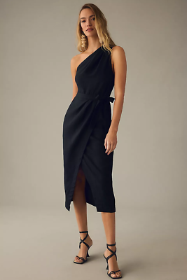 NWT ANTHROPOLOGIE ONE-SHOULDER LINEN DRESS 8 | eBay