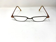L.A. EYEWORKS EYEWEAR TITANIUM ONE PAIR PERCY 881 BROWN ORANGE EYEGLASSES 130H