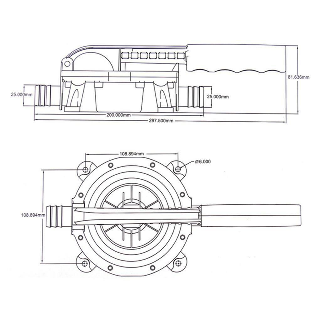 1 Manual Diaphragm Hand Bilge Pump Water Transfer Pump for Small To
