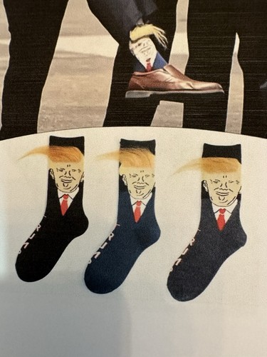 PRESIDENT (45th) DONALD J. TRUMP SOCKS. SHOW YOUR SUPPORT. Request black or blue - Picture 4 of 4