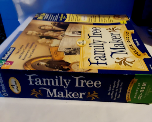 Family Tree Maker Version 5 10-CD Gift Set PC WIN 95/98 Broderbund NEW - Picture 10 of 13