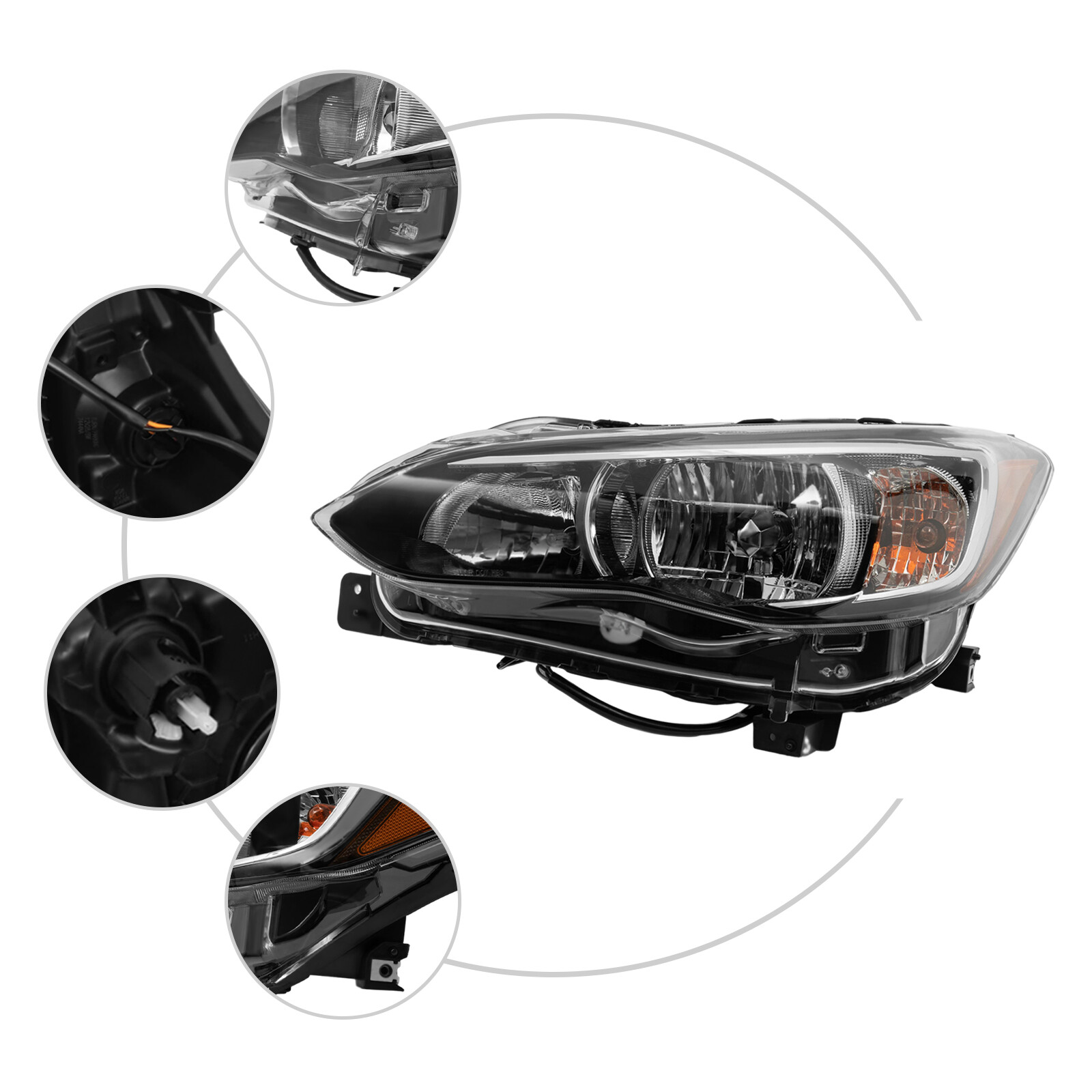 Left Halogen Headlight LED DRL Driver Side For Subaru Crosstrek 2018 - 2021 LH