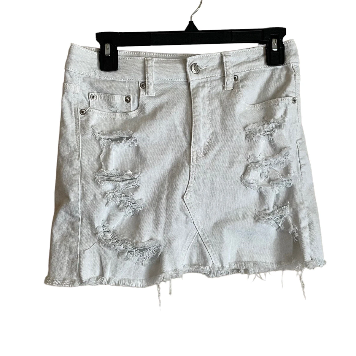 White jean skirt american clearance eagle