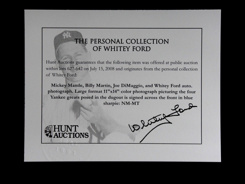 MICKEY MANTEL JOE DIMAGGIO WHITEY FORD BILLY PSA/DNA SIGNIERTES FOTO AUTOGRAMM - Bild 10 von 10