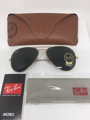 New Ray Ban Aviator RB3025 L0205 Sunglasses C. Arista Gold w/ G15
