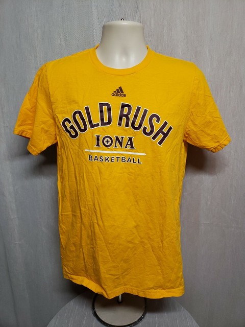 Adidas Iona College Basketball Gold Rush Adult Medium Yellow TShirt | eBay