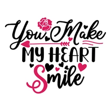 Valentine's Day Direct to Film Print - You Make My Heat Smile