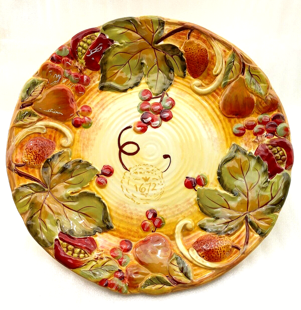 Certified International Pamela Gladding 13-Inch Sienna Chop Serving Platter  