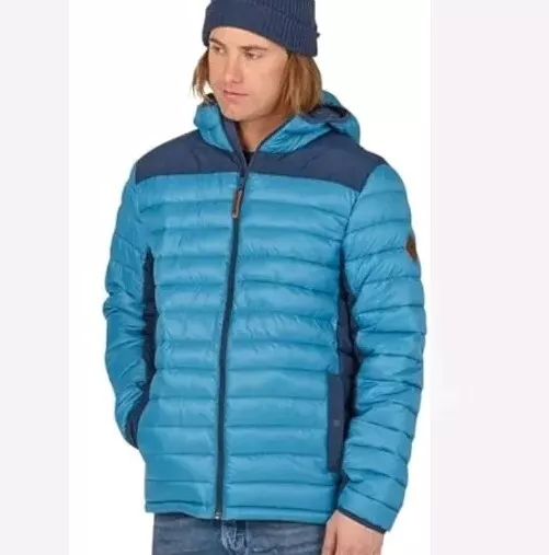 burton living lining packable puffer hooded colorblock jacket