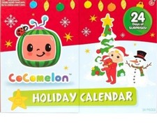 Jazwares CoComelon  Holiday Advent Calendar for Kids, 24 Piece Gift Playset 