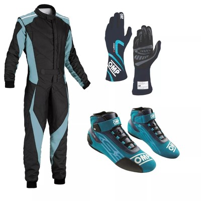 ''OMP Style Level 2 Sublimation Go Kart Racing Suit with Matching Shoes & Gloves