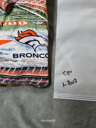 Denver Broncos Shirt Men Large Hawaiian Vtg Style Classic History All Over Print - Picture 13 of 13