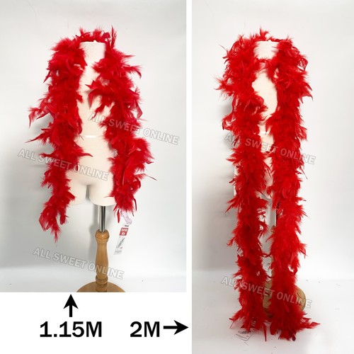 Natural Feather Boa Fluffy Party Scarf Dress Up Costume Wedding Decor Event - Picture 3 of 25
