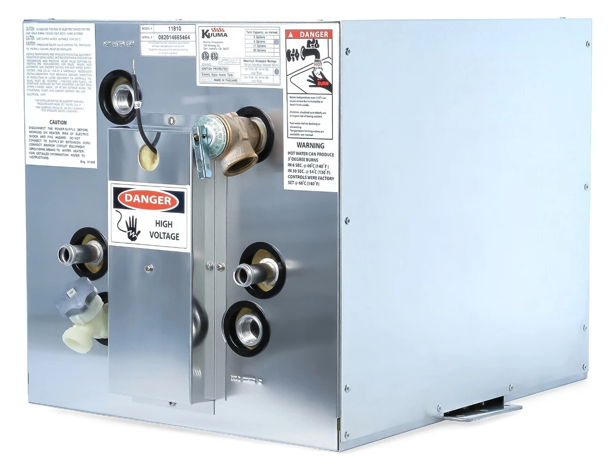 Kuuma 11810 Marine Water Heater 6 Gallon Front Heat Exchanger 120V Side  Mount | eBay