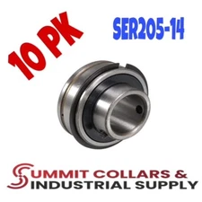 SER205-14 7/8" ER14 Insert Ball Bearing With Snap Ring NEW (10PK)
