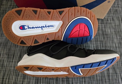 Champion Rally Flux Hi-Top Gym Active Sport Jog Court Trainer, CP100409W~Black~9 - Picture 10 of 11