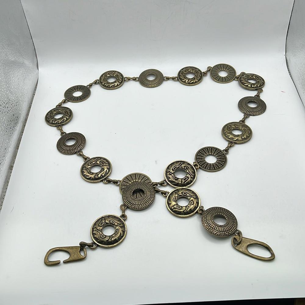 Vintage Bronze Chain Belt CNBOME Women main image 2