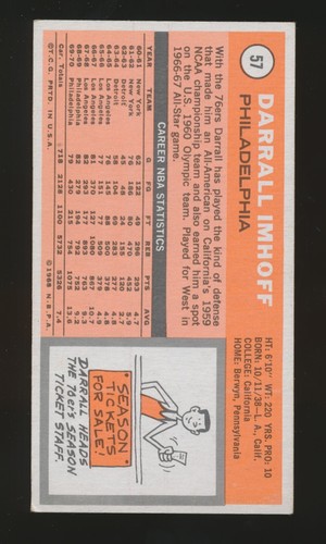 1970-71 Topps BASKETBALL (Tall Boys) CREASE FREE *Pick a Card/Complete Your Set* - Picture 57 of 125