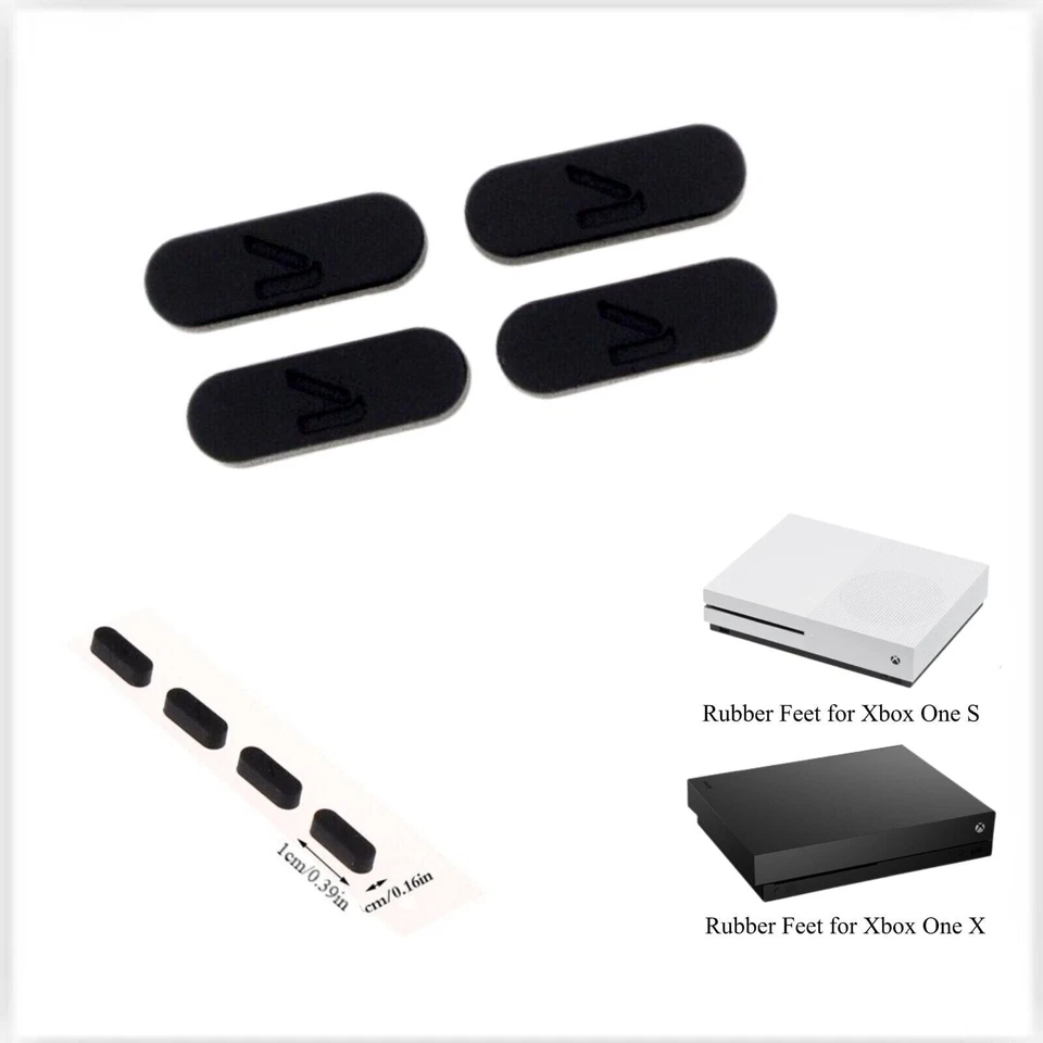 For Xbox One S / X Console Rubber Feet foot Pad Replacement for bottom Case 4PCS