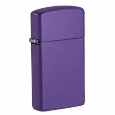 Zippo Slim Purple Matte Windproof Pocket Lighter, 1637