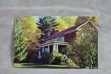 Vintage historical stone house blank postcard