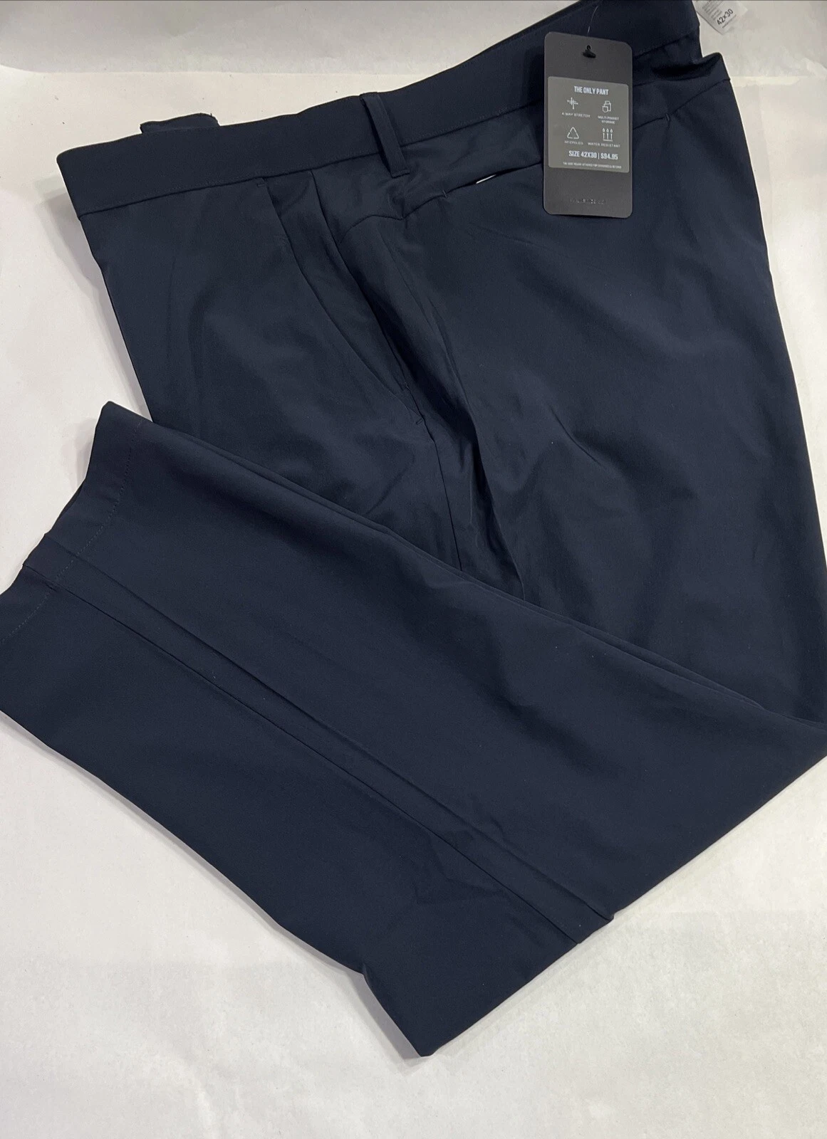 Fabletics Pants NWT Mens 42x30 Navy The Only Pant Classic Fit Water Resistant
