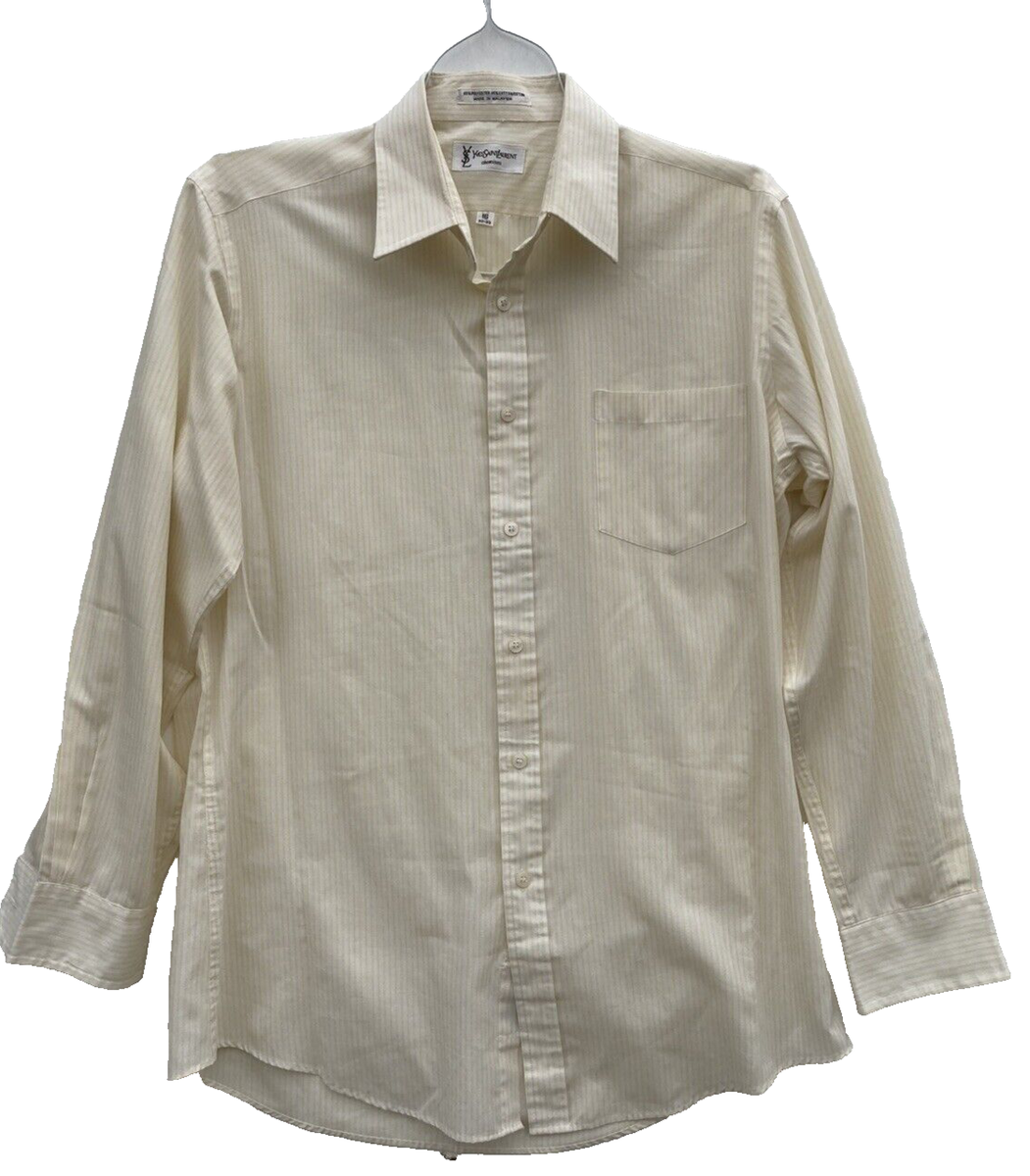 YVES SAINT LAURENT イヴサンローラン　chemisiers YVES SAINT LAURENT Chemises Vintage Men's 16 (32-33) yellow Button