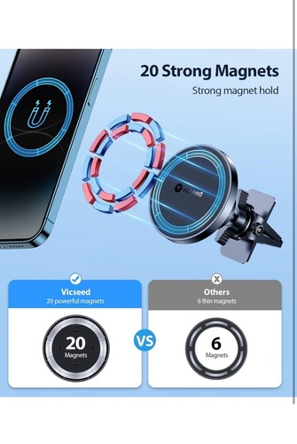 VICSEED for MagSafe Car Mount Vent 360 Adjustable Magnetic - 第 2/8 張圖片