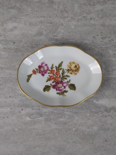Richard Ginori Italy Plate Small 4.75” Trinket Dish, Floral, 1824