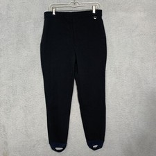 Roffe Womens Snow Pant Stirrup Softshell Black Vintage Size 14