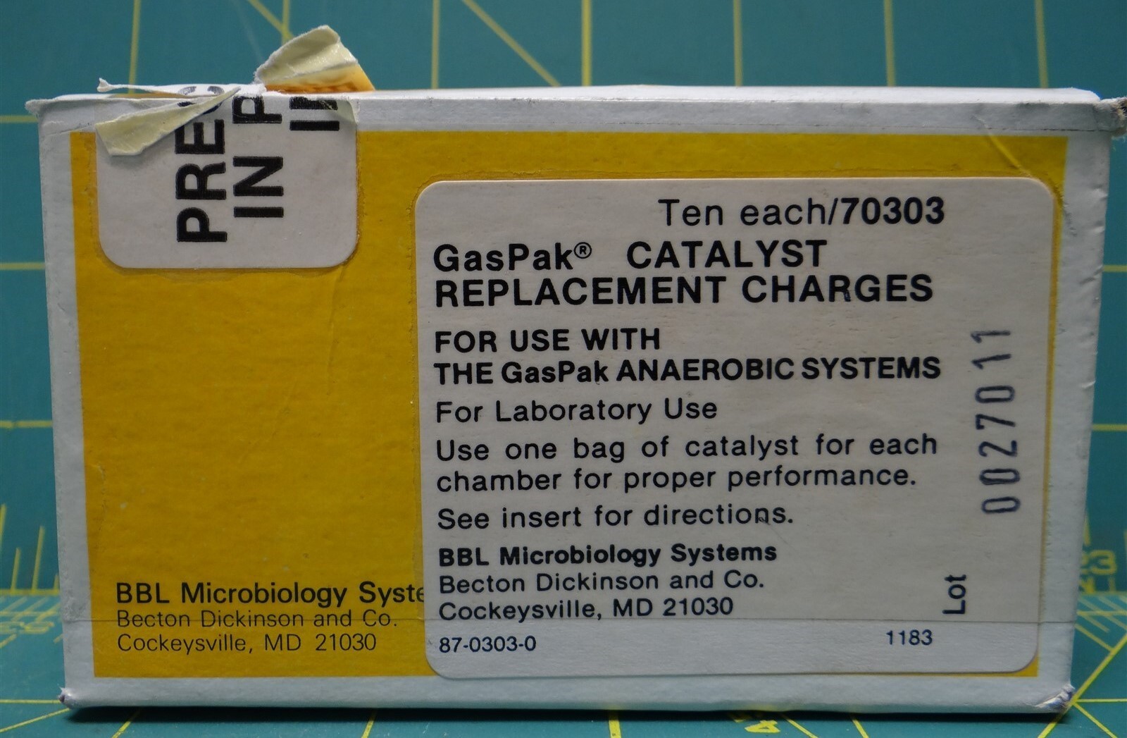 ALTRA Scatola 10 Cariche Ricambio Catalizzatore GasPak P N 70303 NSN 6640 00 933 8739