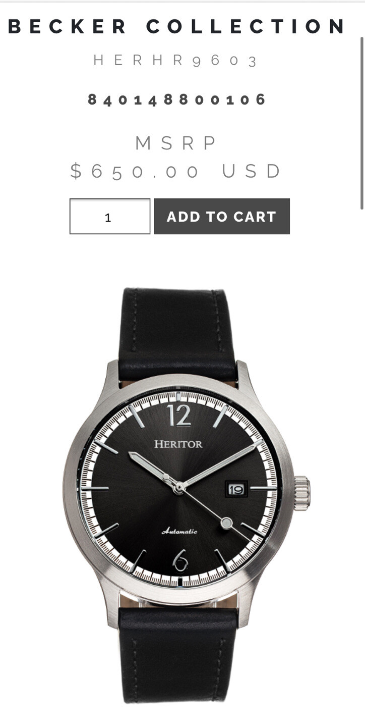 Strap Heritor Becker Heritor Becker Automatic Watch Men's