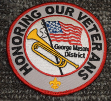 Honoring Our Veterans Cub Scout Uniform Shirt Patch BSA George Mason District DC