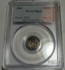 1864 H10C Liberty Seated Half Dime PCGS PR63