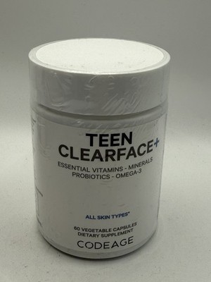 Codeage Teen Clearface+ Adolescent Face, Skin & Pimples, 60 Count bb 3/2028
