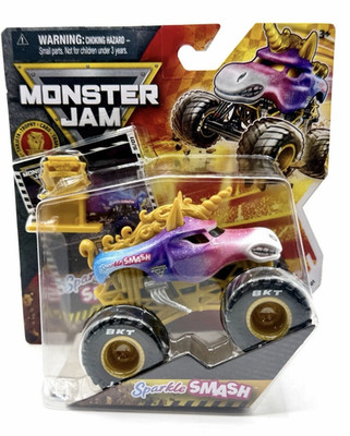 Monster Jam - Sparkle Smash Monster Truck 1:64 Purple White Gold