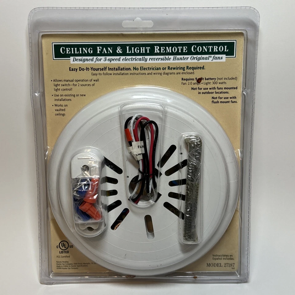 Hunter 27187 Original Ceiling Fan Light Remote Control (New, Sealed) - Image 2 of 3