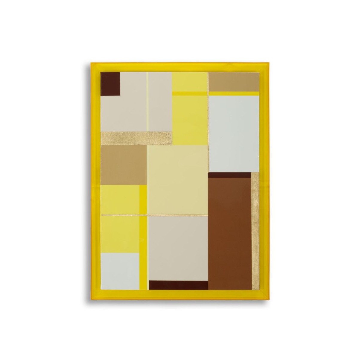 Tableau acrylique 60x80cm jaune, décoration murale moderne pour chambre et bureau