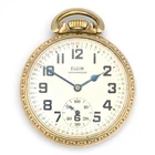 ANTIQUE ELGIN MONTGOMERY DIAL RAILROAD 15J HAND WOUND POCKET WATCH GOLD FILL