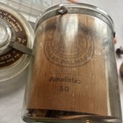 VINTAGE FLAMENCO LAS PALMAS GLASS CIGAR HUMIDOR JAR LABELS CEDAR LINED — photo 3