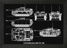 STURMGESCHUTZ III Framed Wall Art Poster Canvas Print Picture