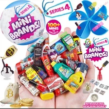 Mini Brands Series 4 Lot of 10 Sealed, Brand New  Display Box & 2Collector Books