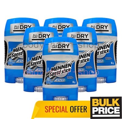 Mennen Speed Stick Cool Night Gel Deodorant Cool Erfrischender Duft 85g 6er Pack
