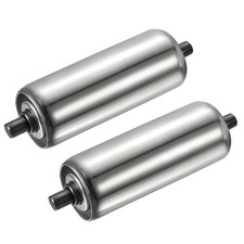 2 Pack Conveyor Roller 2" Diameter 6" Stainless Steel Gravity Transmission
