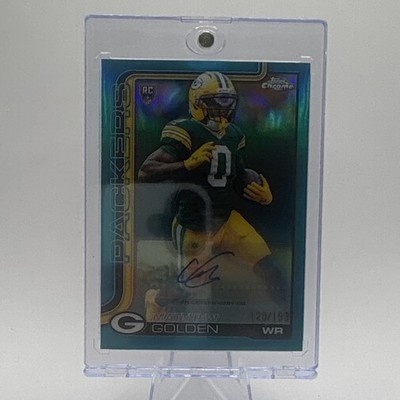 Topps 2025 Chrome Matthew Golden Rookie Autographs #RA-MGO Auto /199 Packers