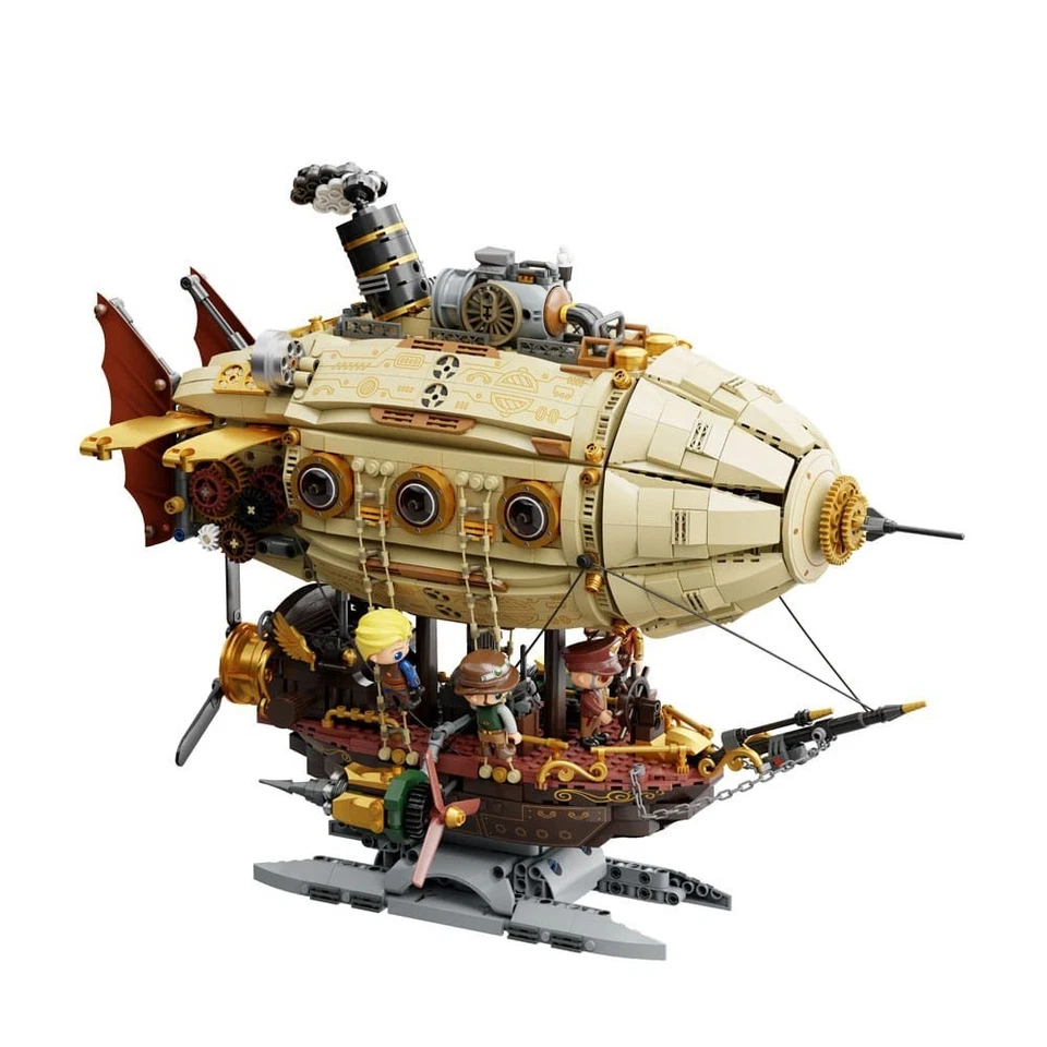 Action Figure Pantasy Steampunk Airship Set Costruzioni da 2814 Pezzi 38 cm - Immagine 2 di 4